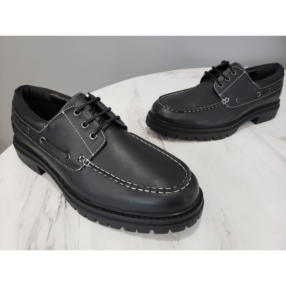 ASOS‎ SIZE 10 / EURO 43 CHUNKY LACE UP BOAT SHOES lug sole mens y2k Goth Dress